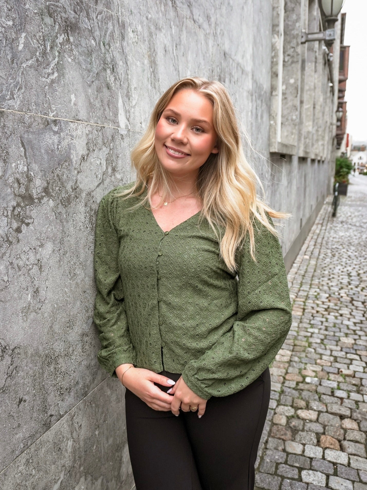 OBJLAILA Top - Bronze Green